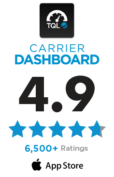 TQL Carrier Dashboard 4.9 stars with 6,500+ Ratings on Apple App Store