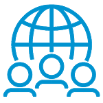 Workers and a Globe Icon