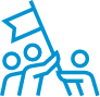Team with Flag Icon