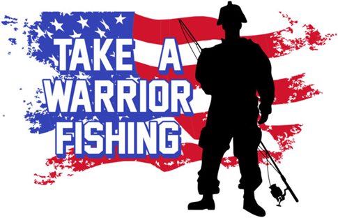 Take a warrior fishing graphic