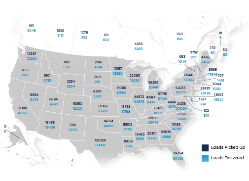 Map of the U.S.