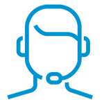 Customer Service Rep on Headset icon