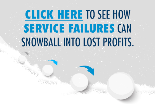 Click here to see how service failures can snowball into lost profits.