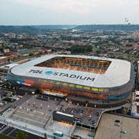 TQL Stadium, home of FC Cincinnati, features seating close to the pitch and a vibrant supporter section that creates an electric matchday atmosphere in Cincinnati’s West End.