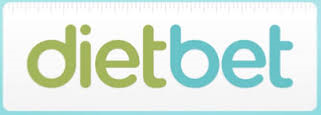 DietBet Logo With A Blue Boarder And White Background