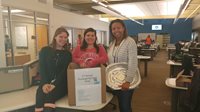 Three Women Smiling For Thanksgiving Food Drive