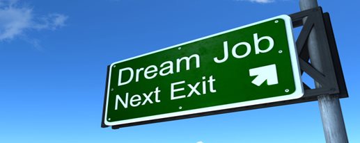 Street Sign saying Dream Job next Exit